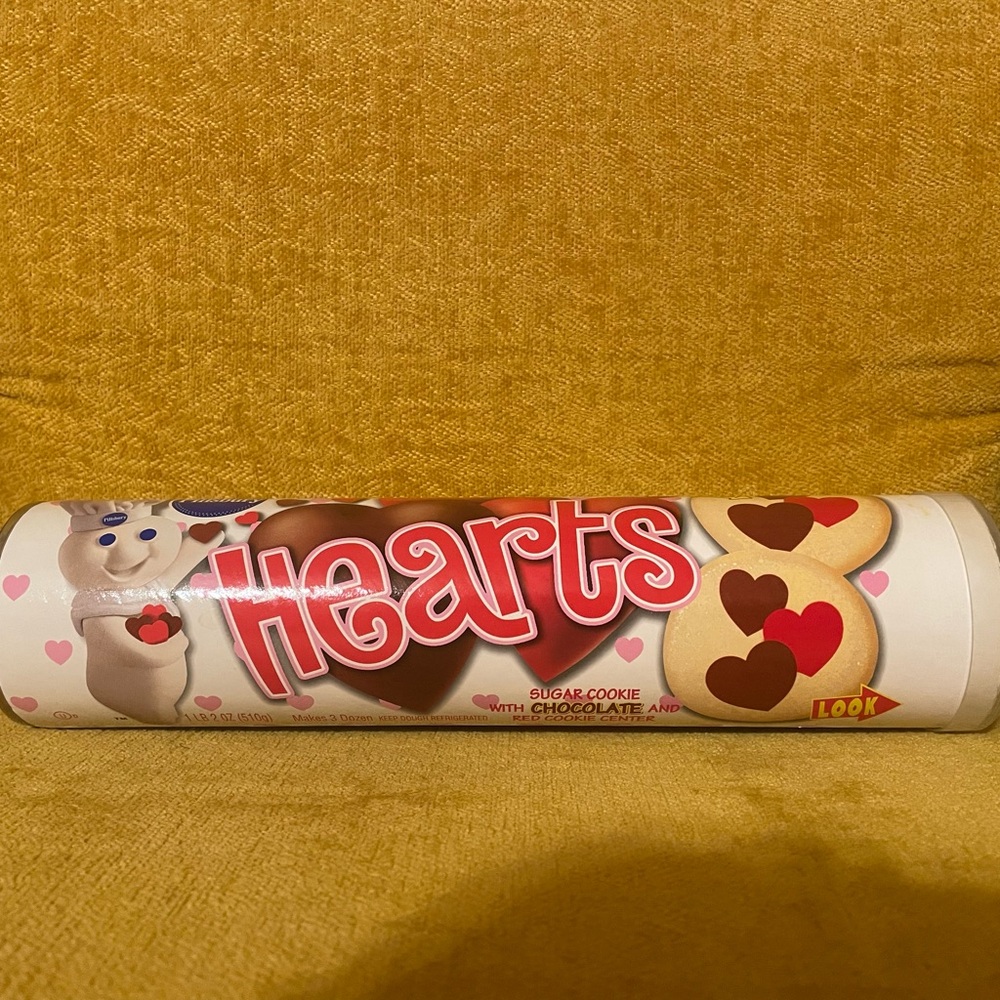 Vintage Pillsbury Valentine’s Hearts Sugar Cookie Dough Container